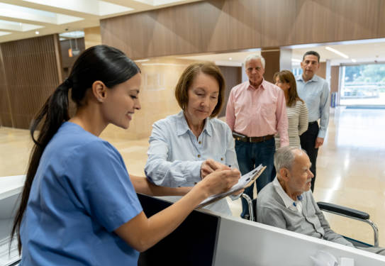 healthcare reception desk