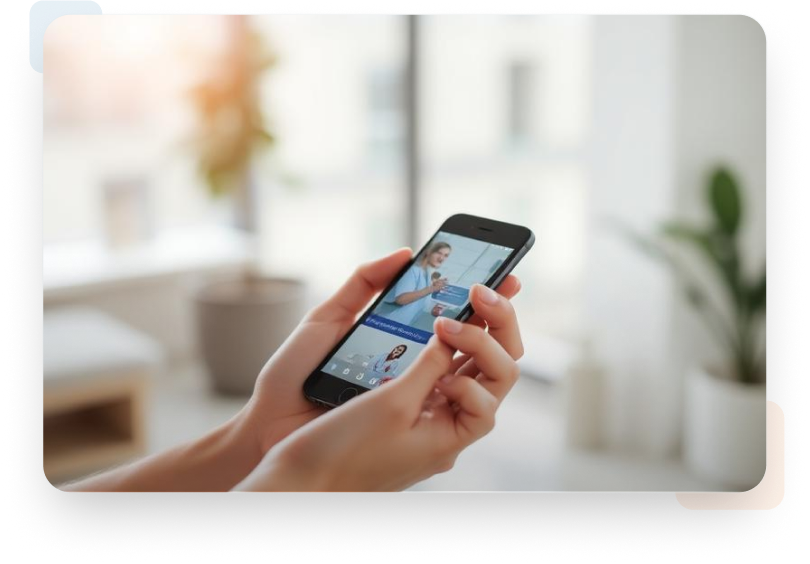Health-conscious consumer browsing on mobile